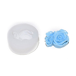 Белый Серия цветов рельефные столбы для свечей своими руками силиконовые формы, пищевой силикон, для изготовления ароматических свечей, белые, 75x32 мм