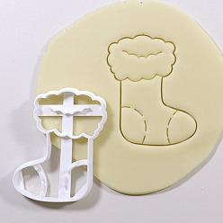 Christmas Socking PP Plastic Cookie Cutters, Christmas Theme, Christmas Socking, 89x75mm