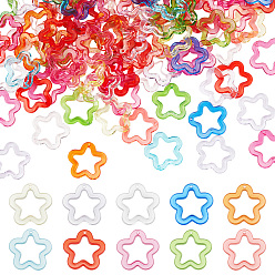 (52) Непрозрачная лаванда 120 шт прозрачные акриловые бусины, цветок, разноцветные, 30x30.5x5 мм, отверстие : 1.8 мм