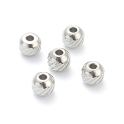 Edelstahl Farbe Anlaufgeschützt 202 Edelstahlperlen, Rondell, Phantasie Schnitt, Edelstahl Farbe, 4x3.5 mm, Bohrung: 1.2 mm