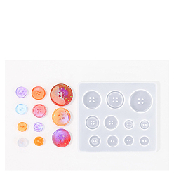 Белый Силиконовая форма, изготовление изделий из эпоксидной смолы, поворотная пряжка, белые, 80x90 мм, отверстие : 1.5 мм, внутренний диаметр: 10~25 мм