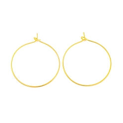 Золотой Латунные бокалы, Обручальные серьги, золотые, 30x0.8 мм, 20 датчик