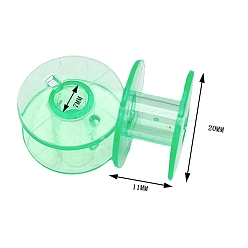 Зеленый лайм Пластиковые шпульки, держатели швейных ниток, для швейных инструментов, зеленый лайм, 20x11 мм, 10 шт / комплект