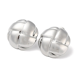 Нержавеющая Сталь Цвет Не тускнеют 304 серьги-гвоздики из нержавеющей стали, цветок, цвет нержавеющей стали, 22x21.5 мм