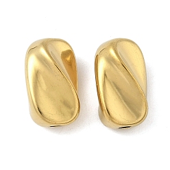 Настоящее золото 18K 304 из нержавеющей стали бусы, ионное покрытие (ip), самородки, реальный 18 k позолоченный, 15.5x9.5x9 мм, отверстие : 2 мм