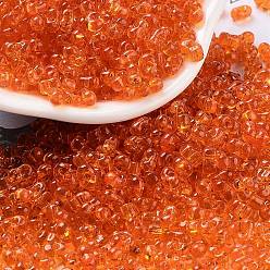 Темно-Оранжевый Бисер из стекла , прозрачные цвета, арахис, темно-оранжевый, 2~2.5x4x2 мм, отверстие : 0.8~0.9 мм, Около 15000 шт / фунт