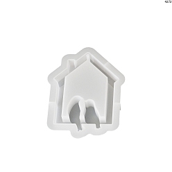 Белый Силиконовые формы для подвесок своими руками, изготовление украшений, формы для литья смолы, для уф-смолы, изготовление ювелирных изделий из эпоксидной смолы, белые, 132x110x17 мм