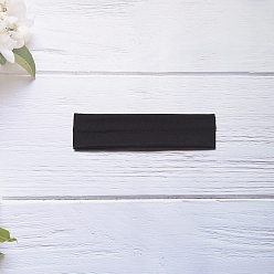 Черный Повязки для волос из молочного шелка, мягкая толстая повязка на голову, чёрные, 200x50 мм