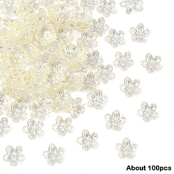 Прозрачный 15g прозрачные акриловые колпачки для бусин, цветок, прозрачные, 12x12 мм