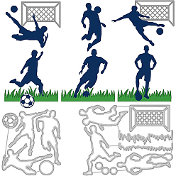 Football 2 шт 2 стили трафареты для штампов из углеродистой стали, для diy scrapbooking, Фотоальбом, декоративная бумага для тиснения, цвет нержавеющей стали, футбол, Футбол, 10.3~11x9.2~14.7x0.08 см, 1 шт / стиль