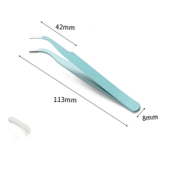 Темно-бирюзовый Пинцет из нержавеющей стали, для поделок из бумаги и скрапбукинга, темные бирюзовый, 11.3x0.8 см