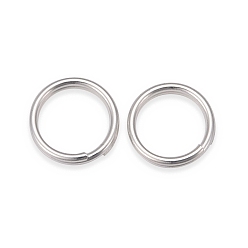 Silver 304 Stainless Steel Split Rings, Double Loops Jump Rings, Silver, 5x1mm, Inner Diameter: 3.8mm, Single Wire: 0.5mm
