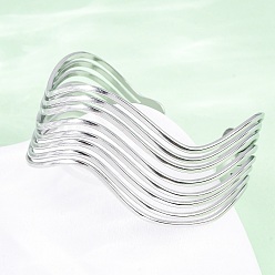 Нержавеющая Сталь Цвет 304 женские браслеты-манжеты из нержавеющей стали, цвет нержавеющей стали, 1-1/8 дюйм (2.8 см), внутренний диаметр: 2 дюйм (5.1 см)