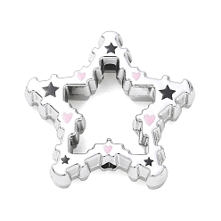 Star Printed Opaque Acrylic Beads, Star, 31x33x7.5mm, Hole: 3mm