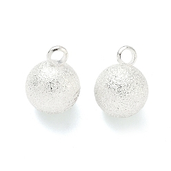 Посеребрённый Латунные подвески, круглые подвески, долговечный, без свинца и без кадмия, стойки покрытие, 925 серебро покрытием, 13.5x10 мм, отверстие : 2.5 мм