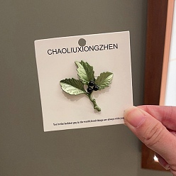 Зеленый Нагрудные значки в форме кардамона, изготовленные методом гальванического покрытия, для рюкзаков и одежды., зелёные, 38x37x3 мм