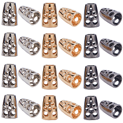 (52) Непрозрачная лаванда 48шт 3 цвета железный шарик конус, мозг заканчивается, заглушки для изготовления замков, разноцветные, 13.5x9.5 мм, отверстие : 4.5 мм, внутренний диаметр: 7.5 мм, 16 шт / цвет