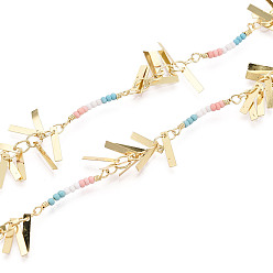 Настоящее золото 18K Латунные прямоугольные звенья ручной работы, с бисером для изготовления ожерелий и браслетов, пайки, с катушкой, реальный 18 k позолоченный, 4 мм, около 16.40 футов (5 м) / рулон