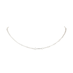 Серебро 304 цепочка из латунных прутков и цепочка из нержавеющей стали для женщин, серебряные, 15.94 дюйм (40.5 см)