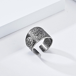 Античное Серебро Кольца из нержавеющей стали, античное серебро, 10~18 мм, внутренний диаметр: 20 мм