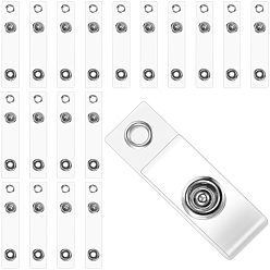 Rectangle 50шт. ПВХ ремешок для держателя бейджа, с железной застежкой и ушком, прямоугольные, 70x12x2.5 мм