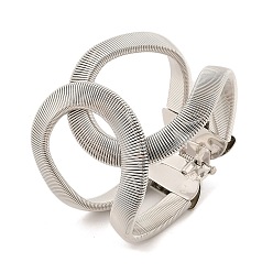 Платина Железные браслеты-манжеты для женщин, змея, платина, внутренний диаметр: 2 дюйм (4.95 см)