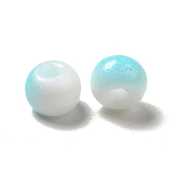 Sky Blue 6/0 Opaque Glass Seed Beads, Round Hole, Rondelle, Sky Blue, 4~4.5x3~4mm, Hole: 0.8~1.5mm