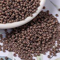(RR4455) Дуракоат Окрашенный Непрозрачный Бежевый Миюки круглые бусины рокайль, японский бисер, (rr 4455) окрашенный в серый цвет матовый бежевый, 8/0, 3 мм, отверстие : 1 мм, о 422~455шт / бутылка, 10 г / бутылка
