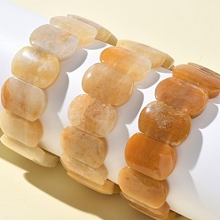 Топаз Нефрит Браслеты из натуральных топазов и нефрита, эластичные, для женщин и мужчин, овальные, 1 дюйм (2.4 см), внутренний диаметр: 2-1/2 дюйм (6.45 см)