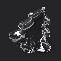 Прозрачный Пластиковые бисера контейнеры, Подарочная коробка с конфетами, для упаковки свадебной вечеринки, рождественская елка, прозрачные, 11x9x4.7 см, отверстие : 3 мм