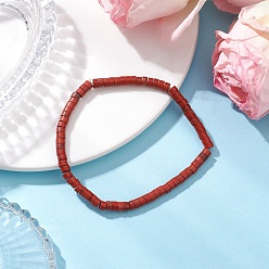 Красный Камень Браслеты из натуральной красной яшмы для мужчин и женщин, внутренний диаметр: 2 дюйм (5.1 см)