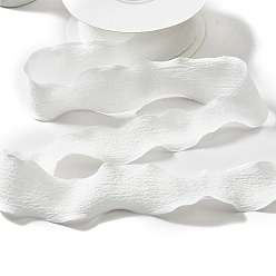 Белый Лента из полиэстера с оборками, плиссированная лента, для упаковки подарков, изготовление галстука-бабочки, белые, 1 дюйм (25 мм), около 9.84 ярдов (9 м) / рулон