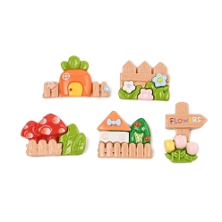 (52) Непрозрачная лаванда Непрозрачные кабошоны из смолы, разнообразные, разноцветные, 17.5~27.5x19~24x6.5~7.5 мм