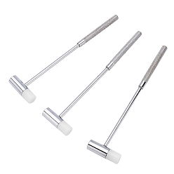 Платина Утюг мини многофункциональный молоток инструменты для обслуживания ювелирных изделий, ремонт часов ручной инструмент, с резиновой, платина, 188x5 мм