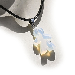 Опал Opalite подвески, очарование мальчика, платина, 20x16x5 мм