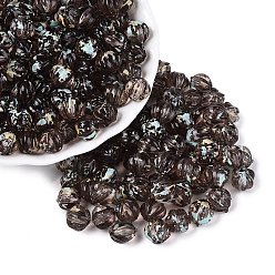 Черный Прозрачные стеклянные бусины пикассо, тыква, чёрные, 8.5~9 мм, отверстие : 0.9~1.2 мм, Около 750 шт / фунт