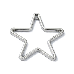 Платина Стойки подвески обшивки сплава, звезда, платина, 31.5x31.5x2 мм, отверстие : 1 мм