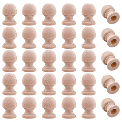 Цвет Древесины Деревянные ручки для ящиков, ручки для шкафов, деревесиные, 27.5x19 мм