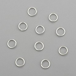 Серебро 304 из нержавеющей стали открыты кольца прыжок, круглые, серебряные, 24 датчик, 4x0.5 мм, внутренний диаметр: 3 мм