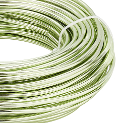 Зеленый газон Круглый анодированный алюминиевый провод, для изготовления ювелирных изделий, зеленый газон, 9 датчик, 3 мм, около 82.02 футов (25 м) / 500 г