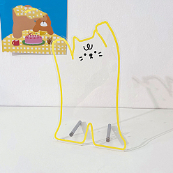 Cat Shape Acrylic Earring Display Stands, Cat Shape, 140x225mm