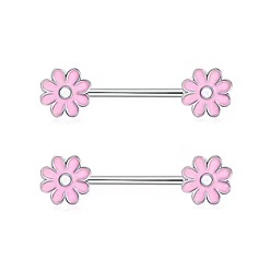 Нержавеющая Сталь Цвет 304 Кольца для сосков из нержавеющей стали со стразами, булавки для пирсинга сосков, цвет нержавеющей стали, 12 мм, штифты : 1.2 мм, Руководитель: 8 mm