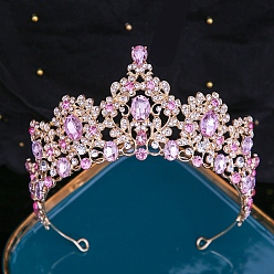 Роза Ободки для волос с короной из сплава и стразами, элегантный головной убор на день рождения или в подарок взрослому человеку, роза, 155 мм