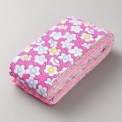 Темно-Розовый 40 шт. 20 стили хлопчатобумажной ткани с цветочным узором для квилтинга и шитья, темно-розовыми, 500x65x0.2 мм, 2 шт / стиль