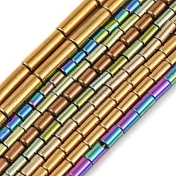 (52) Непрозрачная лаванда Гальванические нити из синтетических немагнитных гематитовых бусин, колонка, разноцветные, 2.5~9x2~3 мм, отверстие : 0.5 мм, около 46~94 шт / нитка, 15.87''~16.54'' (40.3~42 см)