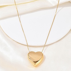 Золотой 304 кулон в форме сердца из нержавеющей стали, круглые ожерелья-цепочки в виде змеи для женщин, золотые, 17.91 дюйм (45.5 см)