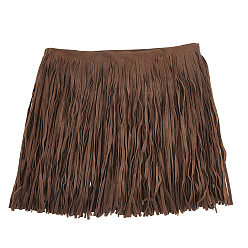 Кокосово-Коричневый 2м отделка бахромой из искусственной кожи и замши, Кожаная бахрома с кисточками для шитья своими руками, украшения платья и юбки, кокосового коричневый, 310 мм