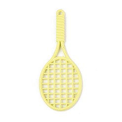 Шампанско-Желтый Спрей окрашены сплава большие кулоны, ракетки для бадминтона, без кадмия, без никеля и без свинца, шампанское желтый, 77x30.5x3 мм, отверстие : 3 мм