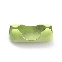 Желто-Зеленый Латунные соединения шаровой цепи, желто-зеленый, 9x3~3.5 мм, отверстие : 2.5 мм