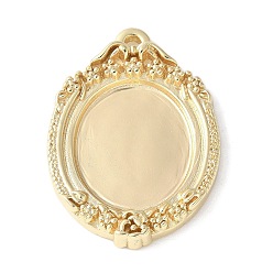 Oval Сеттинги для кулона (кабошонов), латунь , реальный 14 k позолоченный, долговечный, овальные, лоток : 20.5 мм, 36x26x5 мм, отверстие : 1.8 мм